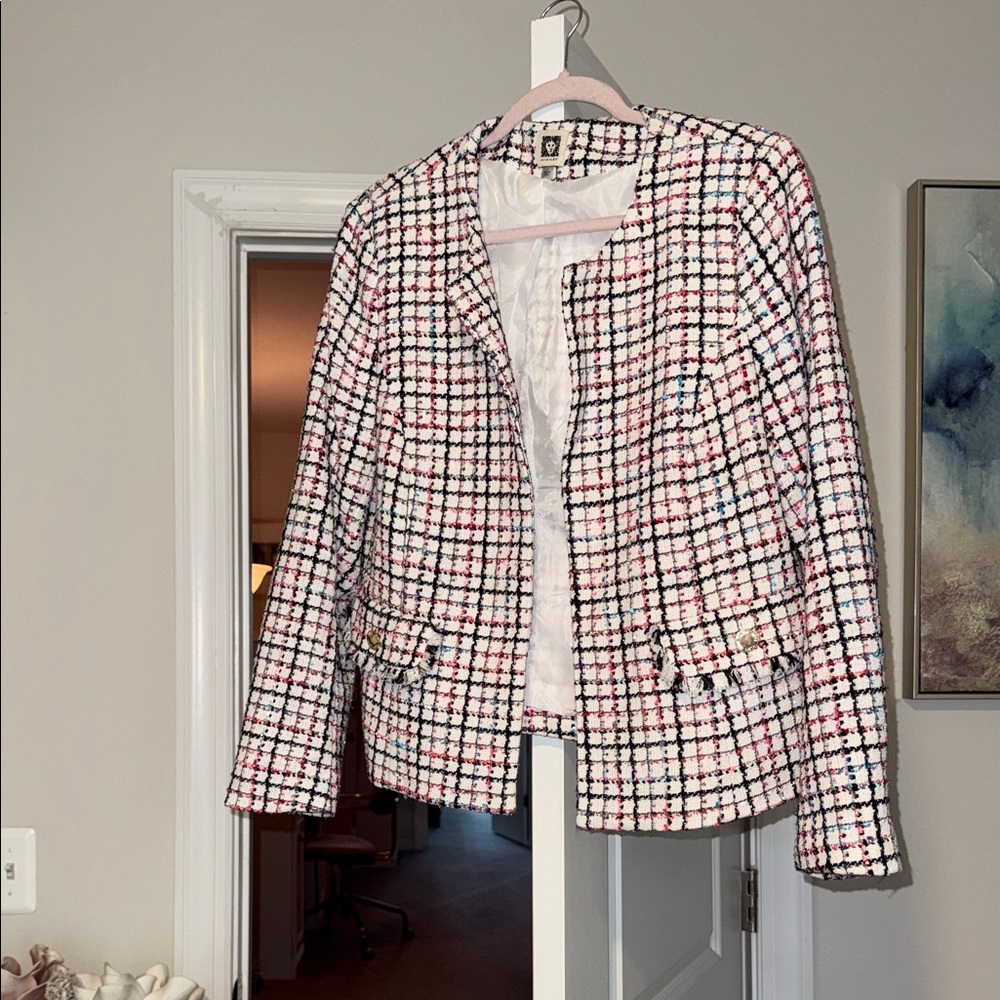 Anne Klein Multicolor Tweed Blazer